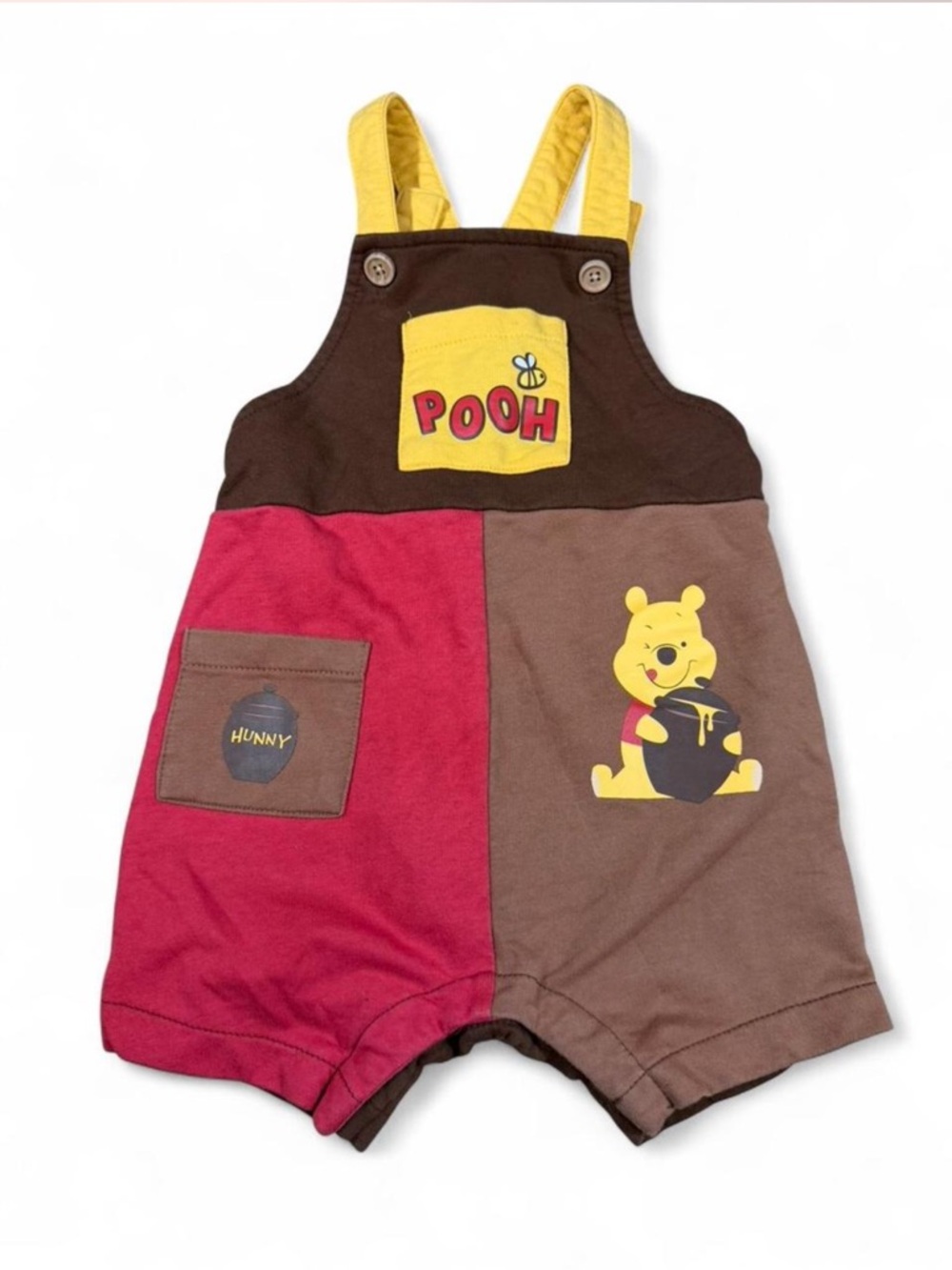 Disney Winnie the Pooh Baby Overalls 12M BoxLunch Hunny Romper Cute Outfit